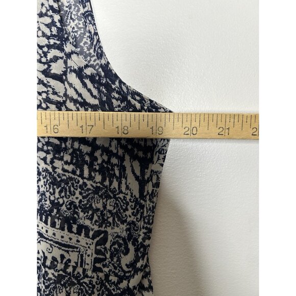 Susan Graver Artisan Blue  Floral Open Front Duster Kimono Vest Size Medium - Picture 9 of 9